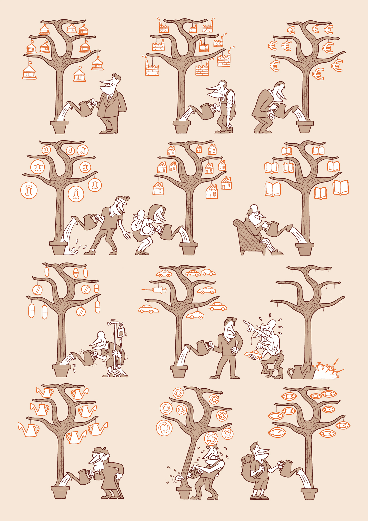 Chacun son arbre – dessin d’humour de Gwel