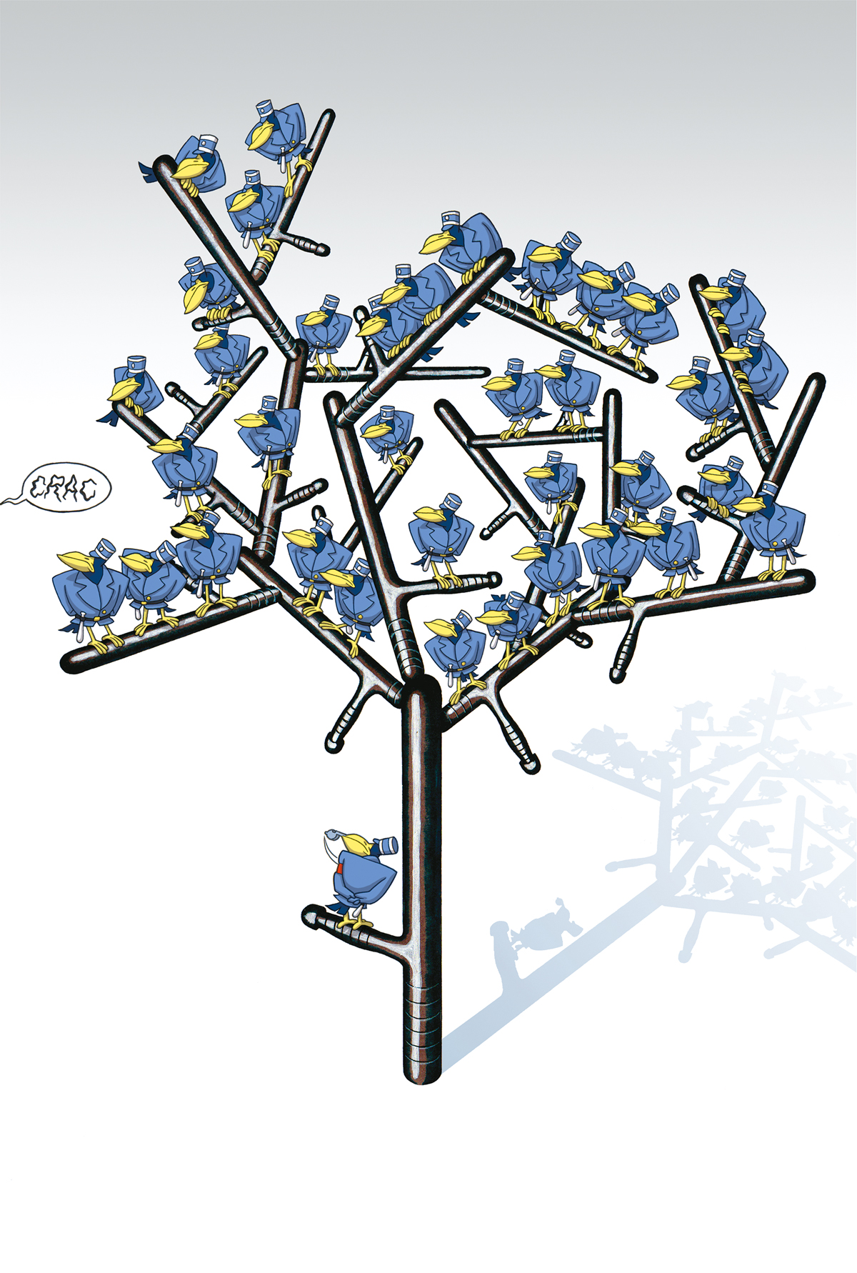 Les Oiseaux – dessin d’humour de Gwel