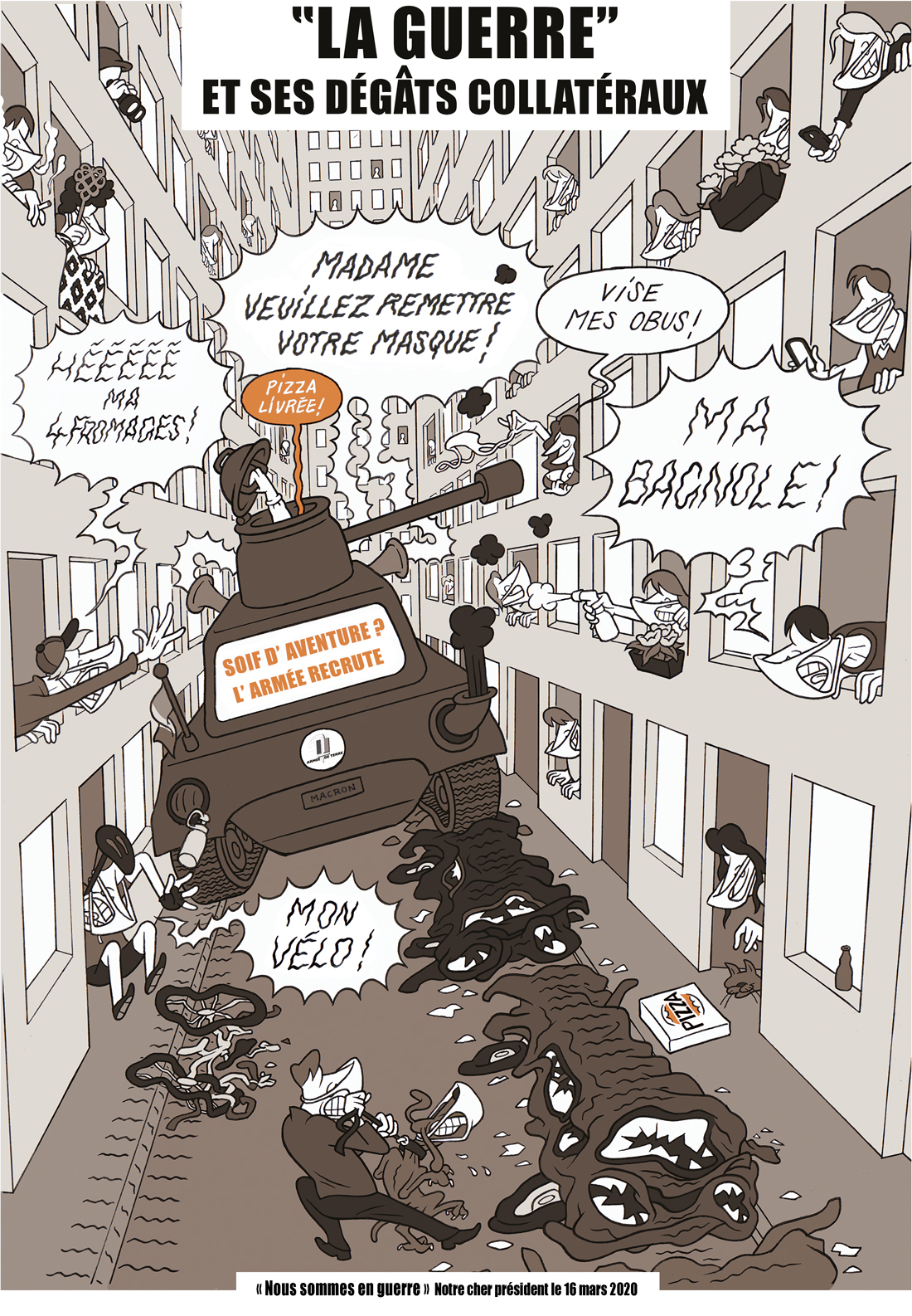 Nous sommes en guerre – dessin d’humour de Gwel